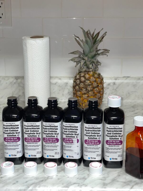 Tris Promethazine Hydrochloride and Codeine Phosphate Oral Solution Each 5ml (One Teaspoonful) contains: Promethazine Hydrochloride, USP.......... 6.25 mg Codeine Phosphate, USP..................... 10 mg Alcohol................................. 8.0% v/v USUAL DOSAGE:See accompanying package insert. WARNINGS:KEEP THIS AND ALL DRUGS OUT OF THE REACH OF CHILDREN. In case of accidental overdose,seek professional assistance or contact a Poison Control Center immediately. Store at 20° to 25°C (68° to 77°F) [See USP Controlled Room Temperature] KEEP TIGHTLY CLOSED , PROTECT FROM LIGHT. Dispense in a tight, light-resistant container as defined in the USP, with child resistant closure. Tris Promethazine & Codeine Phosphate Oral Solution is an opioid pain reliever which is used to treat mild to moderately severe pain and to help reduce coughing. Codeine is available as a single ingredient tablet and also available in multi ingredients products combined with other pain relieving medicines or cold and flu medicines. Codeine and promethazine is a combination medicine used to treat cold or allergy symptoms such as runny nose, sneezing, and cough. Codeine and promethazine contains an opioid (narcotic) cough medicine, and may be habit-forming. Manufactured by: Tris Pharma,Inc. Monmouth Junction,NJ 08852