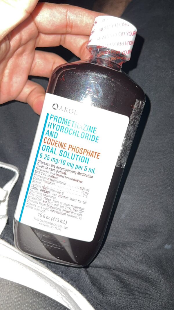 Akorn Promethazine Hydrochloride and Codeine Phosphate Oral Solution Dispense the accompanying Medication Guide to each patient. This container is not intended for household use. Each 5ml contains: Promethazine Hydrochloride, USP.......... 6.25 mg Codeine Phosphate, USP..................... 10 mg Alcohol................................. 7.0% v/v USUAL DOSAGE:See accompanying package insert. WARNINGS:KEEP THIS AND ALL DRUGS OUT OF THE REACH OF CHILDREN. In case of accidental overdose,seek professional assistance or contact a Poison Control Center immediately. Store at 20° to 25°C (68° to 77°F) [See USP Controlled Room Temperature] KEEP TIGHTLY CLOSED , PROTECT FROM LIGHT. Dispense in a tight, light-resistant container as defined in the USP. HI-TECH PHARMACAL CO., INC. Amityville,NY 11701 Akorn Promethazine & Codeine Phosphate Oral Solution is an opioid pain reliever which is used to treat mild to moderately severe pain and to help reduce coughing. Codeine is available as a single ingredient tablet and also available in multi ingredients products combined with other pain relieving medicines or cold and flu medicines. Codeine and promethazine is a combination medicine used to treat cold or allergy symptoms such as runny nose, sneezing, and cough. Codeine and promethazine contains an opioid (narcotic) cough medicine, and may be habit-forming.