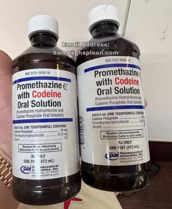 Pai Promethazine Hydrochloride and Codeine Phosphate Oral Solution Dispense the accompanying Medication Guide to each patient. This container is not intended for household use. Each 5ml contains: Promethazine Hydrochloride, USP.......... 6.25 mg Codeine Phosphate, USP..................... 10 mg Alcohol................................. 7.0% v/v USUAL DOSAGE:See accompanying package insert. WARNINGS:KEEP THIS AND ALL DRUGS OUT OF THE REACH OF CHILDREN. In case of accidental overdose,seek professional assistance or contact a Poison Control Center immediately. Store at 20° to 25°C (68° to 77°F) [See USP Controlled Room Temperature] KEEP TIGHTLY CLOSED , PROTECT FROM LIGHT. Dispense in a tight, light-resistant container as defined in the USP. Pai Promethazine & Codeine Phosphate Oral Solution is an opioid pain reliever which is used to treat mild to moderately severe pain and to help reduce coughing. Codeine is available as a single ingredient tablet and also available in multi ingredients products combined with other pain relieving medicines or cold and flu medicines. Codeine and promethazine is a combination medicine used to treat cold or allergy symptoms such as runny nose, sneezing, and cough. Codeine and promethazine contains an opioid (narcotic) cough medicine, and may be habit-forming.