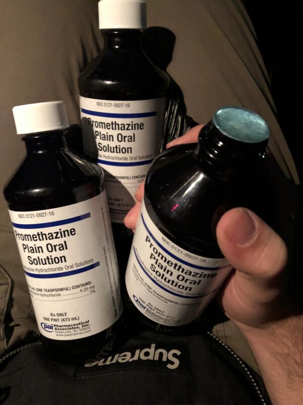 Pai Promethazine Hydrochloride Plain Oral Solution Dispense the accompanying Medication Guide to each patient. This container is not intended for household use. Each 5ml contains: Promethazine Hydrochloride, USP.......... 6.25 mg Alcohol................................. 7.0% v/v USUAL DOSAGE:See accompanying package insert. WARNINGS:KEEP THIS AND ALL DRUGS OUT OF THE REACH OF CHILDREN. In case of accidental overdose,seek professional assistance or contact a Poison Control Center immediately. Store at 20° to 25°C (68° to 77°F) [See USP Controlled Room Temperature] KEEP TIGHTLY CLOSED , PROTECT FROM LIGHT. Dispense in a tight, light-resistant container as defined in the USP. Pai Promethazine & Codeine Phosphate Oral Solution is an opioid pain reliever which is used to treat mild to moderately severe pain and to help reduce coughing. Codeine is available as a single ingredient tablet and also available in multi ingredients products combined with other pain relieving medicines or cold and flu medicines. Codeine and promethazine is a combination medicine used to treat cold or allergy symptoms such as runny nose, sneezing, and cough. Codeine and promethazine contains an opioid (narcotic) cough medicine, and may be habit-forming.