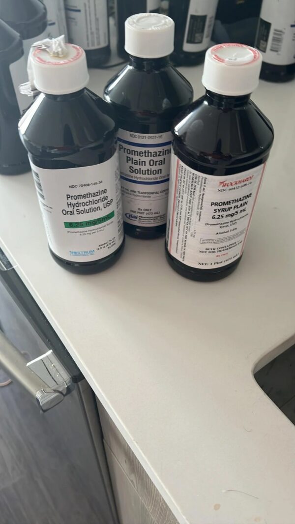 Pai Promethazine Hydrochloride Plain Oral Solution Dispense the accompanying Medication Guide to each patient. This container is not intended for household use. Each 5ml contains: Promethazine Hydrochloride, USP.......... 6.25 mg Alcohol................................. 7.0% v/v USUAL DOSAGE:See accompanying package insert. WARNINGS:KEEP THIS AND ALL DRUGS OUT OF THE REACH OF CHILDREN. In case of accidental overdose,seek professional assistance or contact a Poison Control Center immediately. Store at 20° to 25°C (68° to 77°F) [See USP Controlled Room Temperature] KEEP TIGHTLY CLOSED , PROTECT FROM LIGHT. Dispense in a tight, light-resistant container as defined in the USP. Pai Promethazine & Codeine Phosphate Oral Solution is an opioid pain reliever which is used to treat mild to moderately severe pain and to help reduce coughing. Codeine is available as a single ingredient tablet and also available in multi ingredients products combined with other pain relieving medicines or cold and flu medicines. Codeine and promethazine is a combination medicine used to treat cold or allergy symptoms such as runny nose, sneezing, and cough. Codeine and promethazine contains an opioid (narcotic) cough medicine, and may be habit-forming.