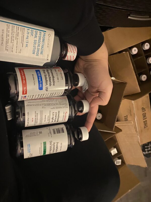 Nostrum Promethazine Hydrochloride Oral Solution Each 5ml (Teaspoonful) contains: Promethazine Hydrochloride, USP.......... 6.25 mg Alcohol................................. 7.0% v/v USUAL DOSAGE:See accompanying package insert. WARNINGS:KEEP THIS AND ALL DRUGS OUT OF THE REACH OF CHILDREN. In case of accidental overdose,seek professional assistance or contact a Poison Control Center immediately. Store at 20° to 25°C (68° to 77°F) [See USP Controlled Room Temperature] KEEP TIGHTLY CLOSED , PROTECT FROM LIGHT. Dispense in a tight, light-resistant container as defined in the USP, with child resistant closure. NOSTRUM PHARMACEUTICALS LLC Company Profile | West Caldwell, NJ | Competitors, Financials & Contacts - Dun & Bradstreet. NOSTRUM Promethazine & Codeine Phosphate Oral Solution is an opioid pain reliever which is used to treat mild to moderately severe pain and to help reduce coughing. Codeine is available as a single ingredient tablet and also available in multi ingredients products combined with other pain relieving medicines or cold and flu medicines. Codeine and promethazine is a combination medicine used to treat cold or allergy symptoms such as runny nose, sneezing, and cough. Codeine and promethazine contains an opioid (narcotic) cough medicine, and may be habit-forming.