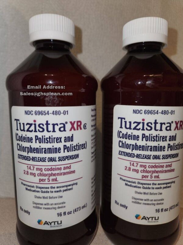 TUZISTRA XR (Codeine polistirex and chlorpheniramine polistirex Extended Release oral suspension) TUZISTRA XR (two-zis-tra) is a prescription medicine used to treat cough and respiratory symptoms that you can have with allergies or a common cold. TUZISTRA XR contains 2 medicines, codeine and chlorpheniramine. Codeine is a narcotic cough suppressant. Chlorpheniramine is an antihistamine. TUZISTRA XR is a federal controlled substance (C-III) because it contains codeine that can be abused or lead to dependence. Keep TUZISTRA XR in a safe place to prevent misuse and abuse. Selling or giving away TUZISTRA XR may harm others, and it is against the law. Tell your healthcare provider if you have abused or been dependent on alcohol, prescription medicines or street drugs. TUZISTRA XR is not for children under 18 years of age. It is not known if TUZISTRA XR is safe and effective in children under 18 years of age.