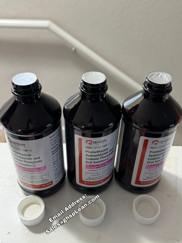 Quagen Promethazine Hydrochloride And Codeine Phosphate Oral Solution Promethazine with codeine is a combination medication containing a phenothiazine and an opioid. It's used to treat cough and nasal symptoms caused by respiratory infections or allergies in adults. Promethazine with codeine comes as an oral solution that's taken by mouth every 4 to 6 hours. It's meant for short-term use only because it can be habit-forming. Possible side effects of this medication include sleepiness, dizziness, and dry mouth. Avoid drinking alcohol while taking promethazine with codeine because doing so can result in slowed breathing, a dangerous interaction. Tris , codeine , Promethazine , Wock , WockHardt , Lean , Quagen , Akorn , Tussionex , Pai , Nostrum , Hitech , Quagmire , Alpharma , Codeinesyrup , coughsyrup , Trispharma , Tuzistra XR